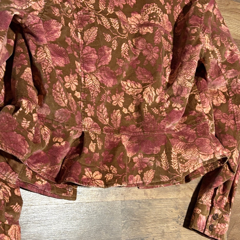 Free People Pink and Brown Floral Jacket - Picture 10 of 11